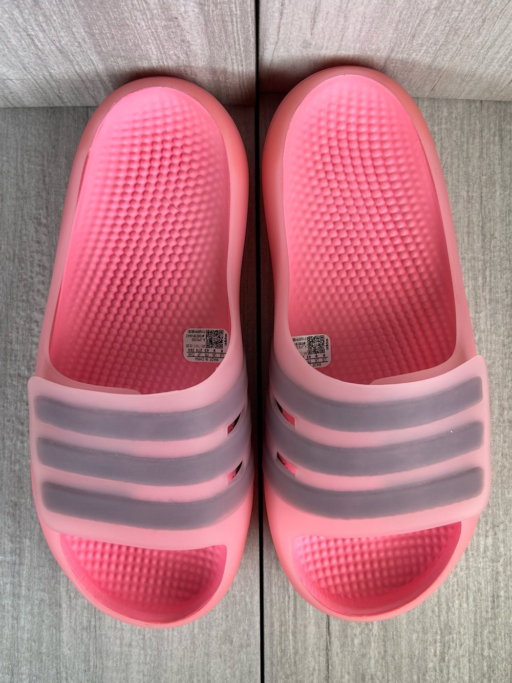 NEW Adidas Originals Adislide Pink Black Recovery Comfort Sandal Mens Size 9 13 - Picture 7 of 11